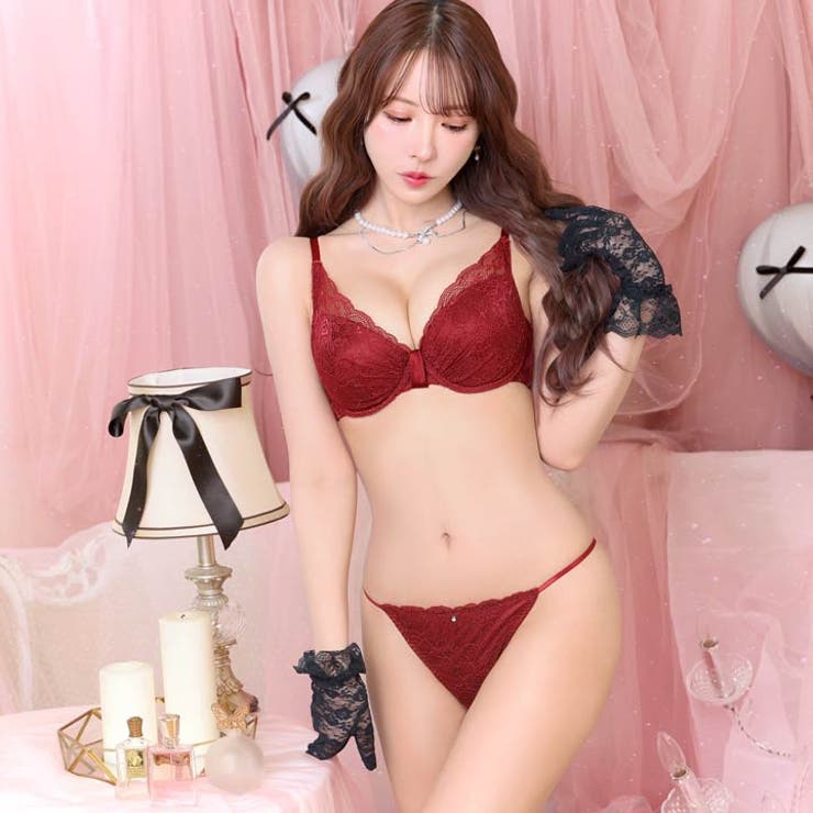 【三上悠亜着用】レディリボンレースブラジャー&Tバックショーツ | Dazzy | 詳細画像8 