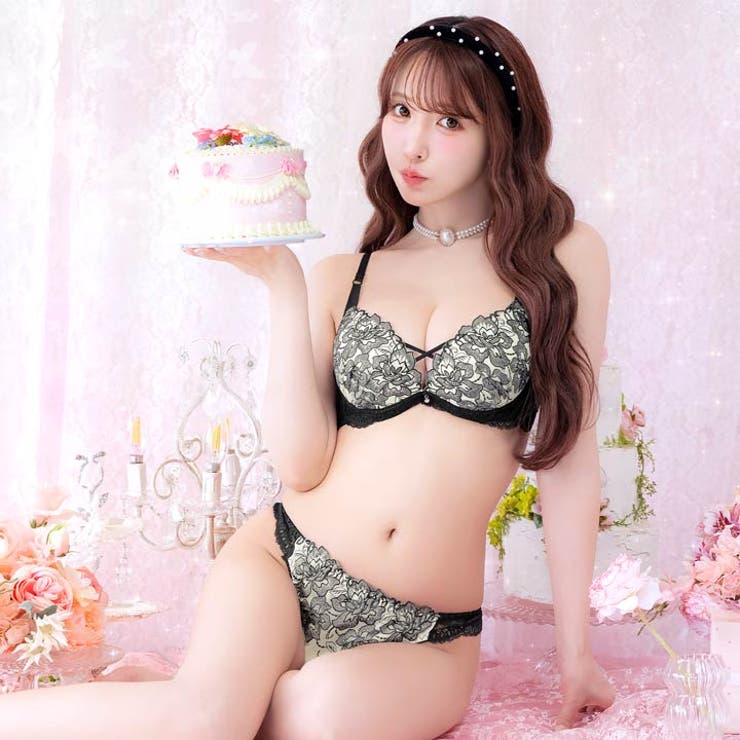 【三上悠亜着用】【EFサイズ】シャイニーブルームレースブラジャー&バック透けTバ… | Dazzy | 詳細画像3 