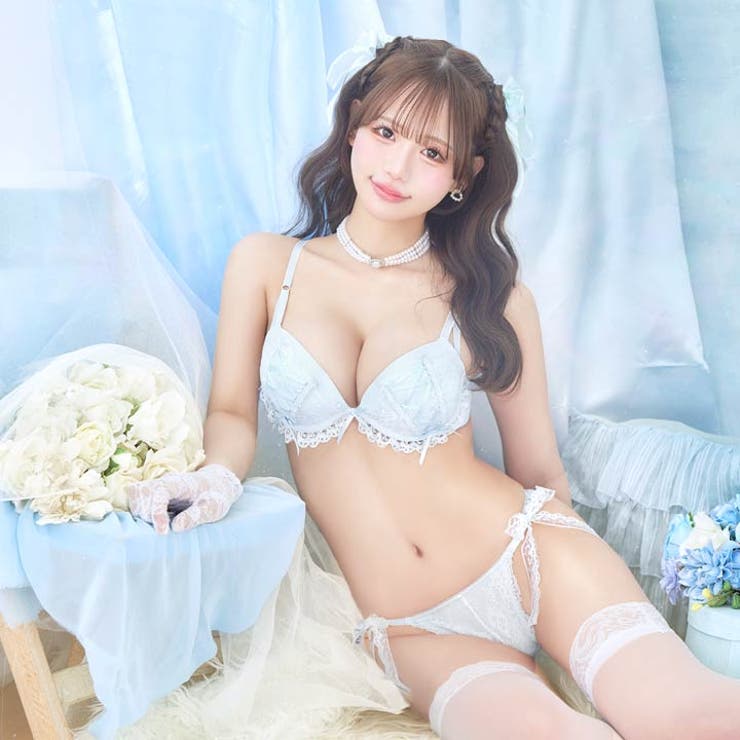 エンジェルレースアップブラジャー&フルバックショーツ | Dazzy | 詳細画像9 