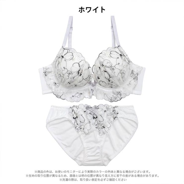 スカラップフリルフラワーブラジャー&フルバックショーツ | Dazzy | 詳細画像13 