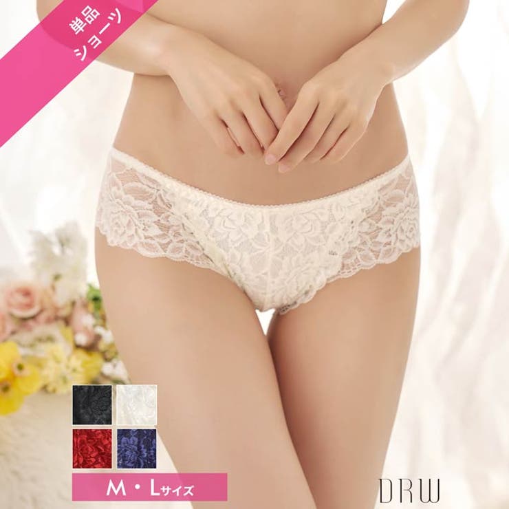フラワー総レースハーフバックショーツ単品 | Dazzy | 詳細画像2 