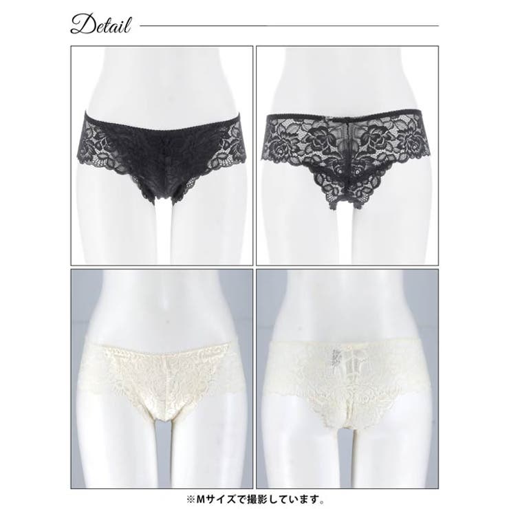 フラワー総レースハーフバックショーツ単品 | Dazzy | 詳細画像8 