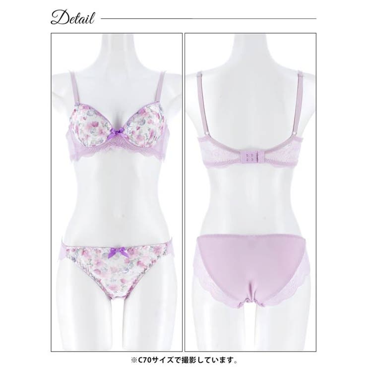 フェアリーフラワーガーデン脇高ブラジャー&フルバックショーツ | Dazzy | 詳細画像11 