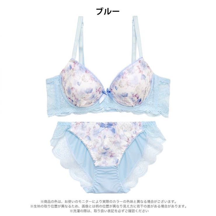 フェアリーフラワーガーデン脇高ブラジャー&フルバックショーツ | Dazzy | 詳細画像8 