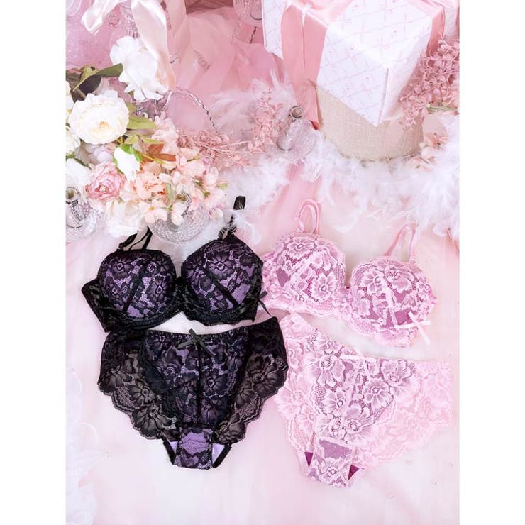 【三上悠亜着用】ブルームリボンレース脇高ブラジャー&バック透けフルバックショーツ | Dazzy | 詳細画像11 