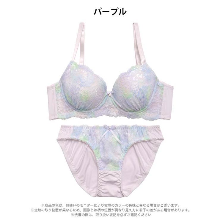 ドリーミーグラデーションレース脇高ブラジャー&フルバックショーツ | Dazzy | 詳細画像10 
