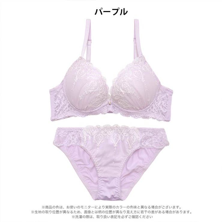 フェアリーハート脇高ブラジャー&フルバックショーツ | Dazzy | 詳細画像8 