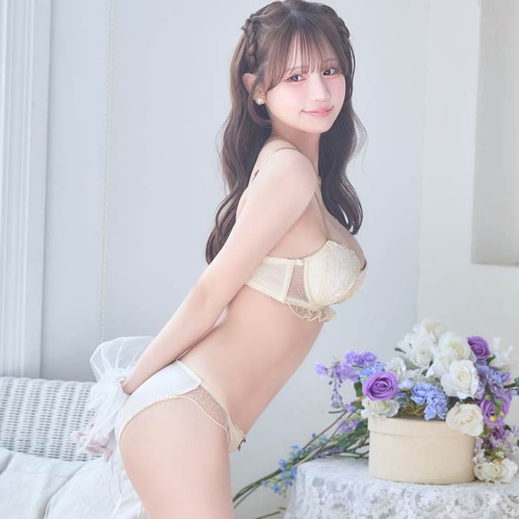 ドットチュールレーシィブラジャー&フルバックショーツ | Dazzy | 詳細画像4 
