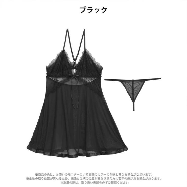 バックオープンシアーレースベビードール | Dazzy | 詳細画像7 