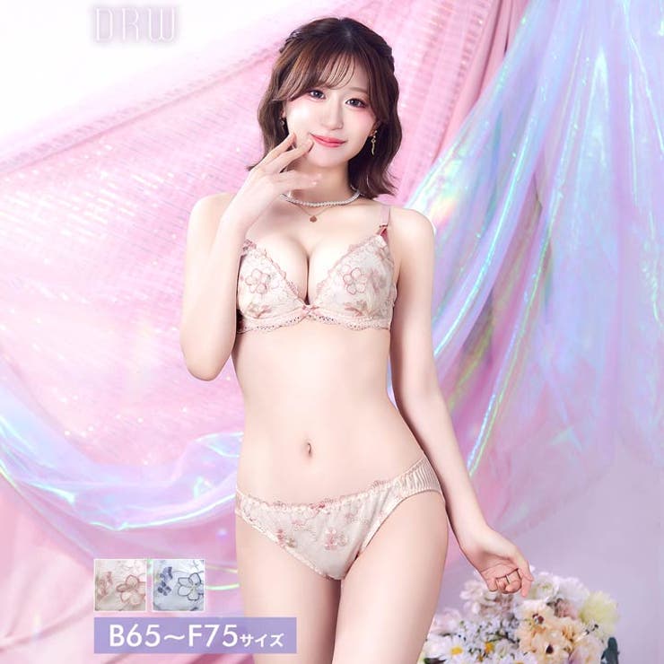 スウィートシャイニーフルールブラジャー&フルバックショーツ［大人気］ | Dazzy | 詳細画像1 