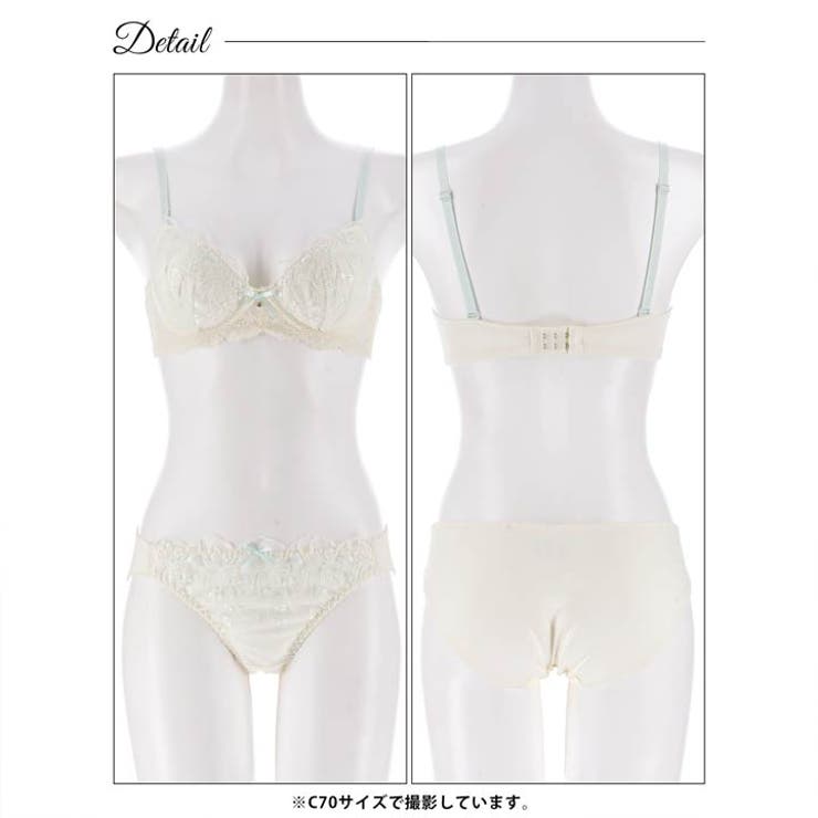 【ノンワイヤー】メルティリボンブーケブラジャー&フルバックショーツ | Dazzy | 詳細画像12 