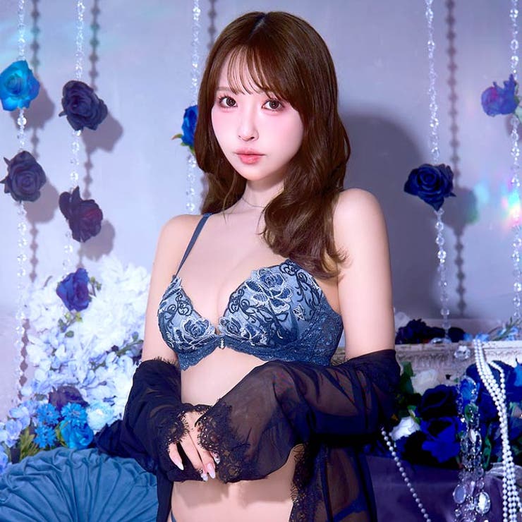 【三上悠亜着用】エレガントダークローズ脇高ブラジャー&バック透けTバックショーツ | Dazzy | 詳細画像4 