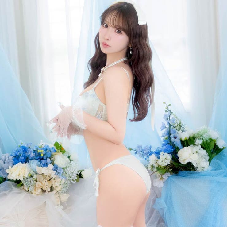 【三上悠亜着用】【EFサイズ】ロマンティックフローラルブラジャー&サイド紐フルバ… | Dazzy | 詳細画像5 