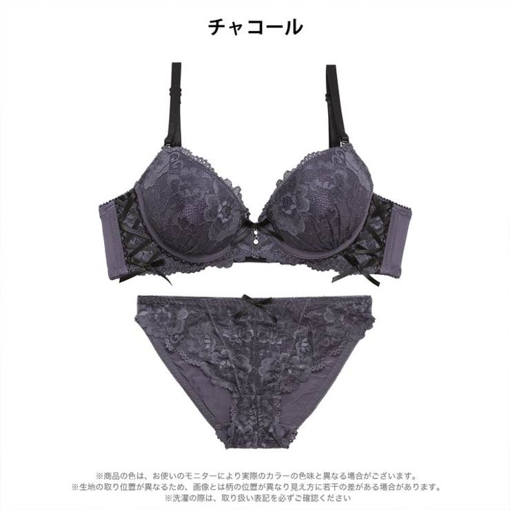 スウィートレースアップ脇高ブラジャー&フルバックショーツ | Dazzy | 詳細画像10 