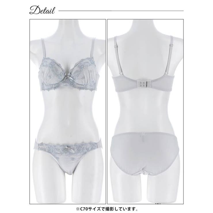 スウィートフラワーブーケ脇高ブラジャー&フルバックショーツ | Dazzy | 詳細画像17 