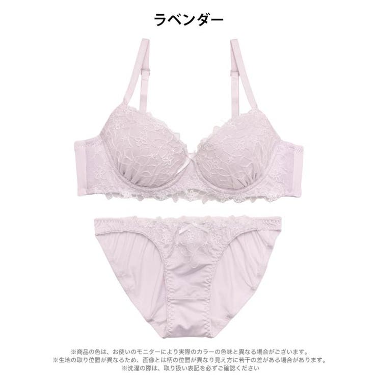 パステルエアリーフラワーブラジャー&フルバックショーツ | Dazzy | 詳細画像9 