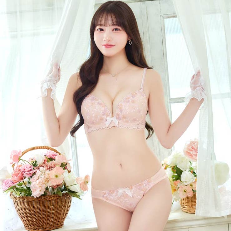 パステルキュートフルールブラジャー&フルバックショーツ | Dazzy | 詳細画像6 