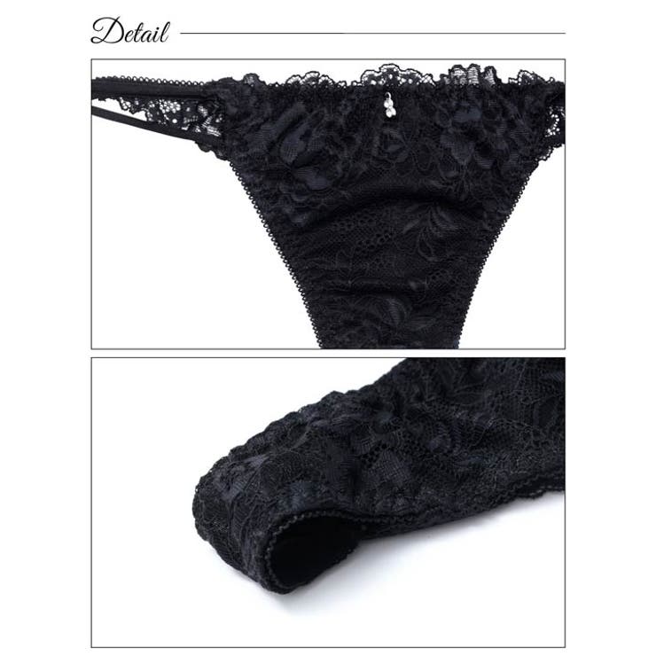 フラワーレースストリングTバックショーツ単品 | Dazzy | 詳細画像8 
