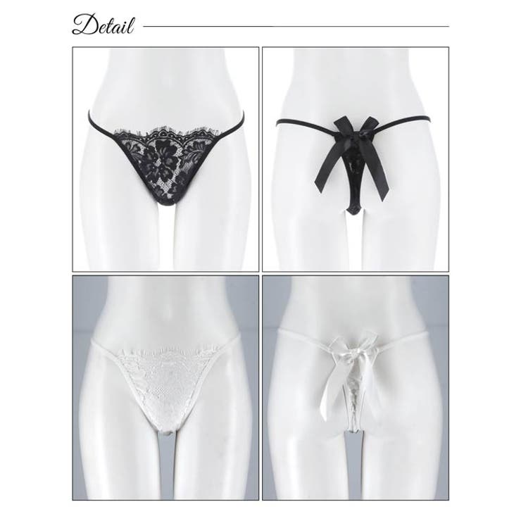 アイラッシュレースリボンTバックショーツ単品 | Dazzy | 詳細画像5 