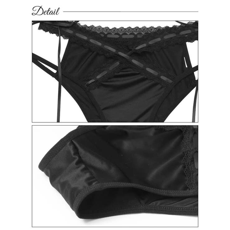 カットアウトクロスリボンフルバックショーツ単品 | Dazzy | 詳細画像8 