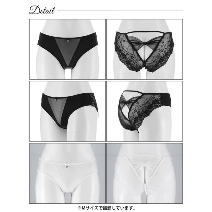 シアーチュールリボンバック透けフルバックショーツ単品 | Dazzy | 詳細画像7 