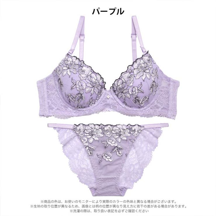 スウィートレディフラワーブラジャー&バック透けフルバックショーツ  | Dazzy | 詳細画像8 
