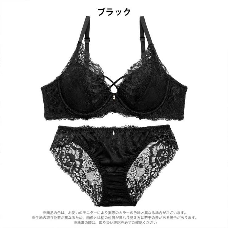 【EFサイズ】プレシャスレースクロスブラジャー&バック透けフルバックショーツ | Dazzy | 詳細画像9 