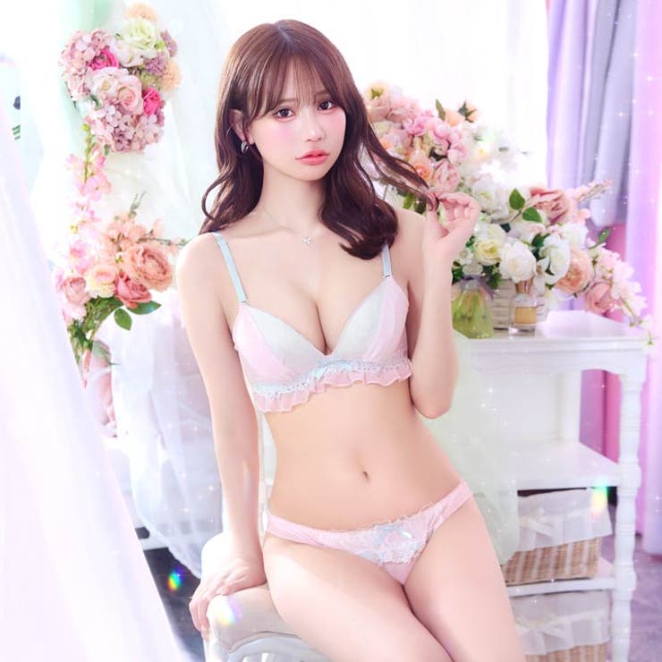 ロマンティックリボンフリルブラジャー&フルバックショーツ | Dazzy | 詳細画像5 