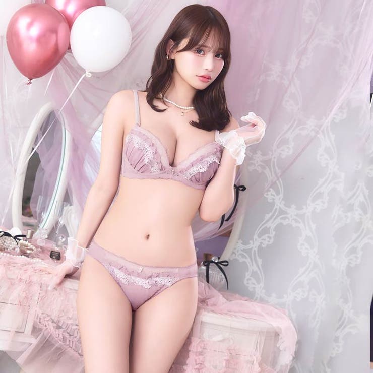 ガーリーキャットフリルブラジャー&フルバックショーツ  | Dazzy | 詳細画像2 