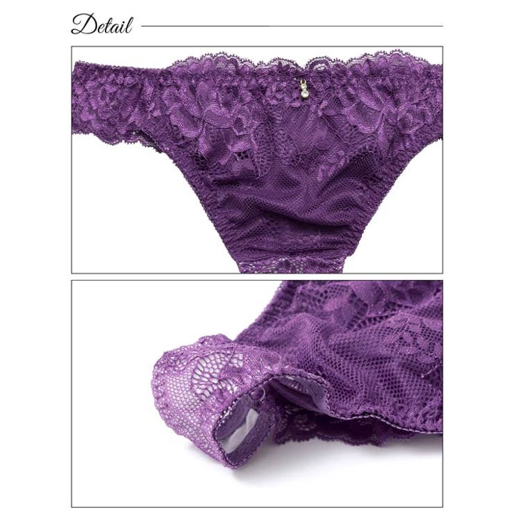 プレシャスレースクロスバック透けTバックショーツ単品[おそろいショーツ] | Dazzy | 詳細画像7 