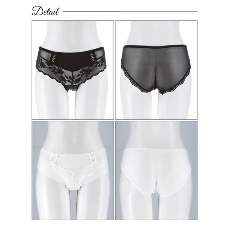 シースルーフラワースピンドルフルバックショーツ単品 | Dazzy | 詳細画像6 