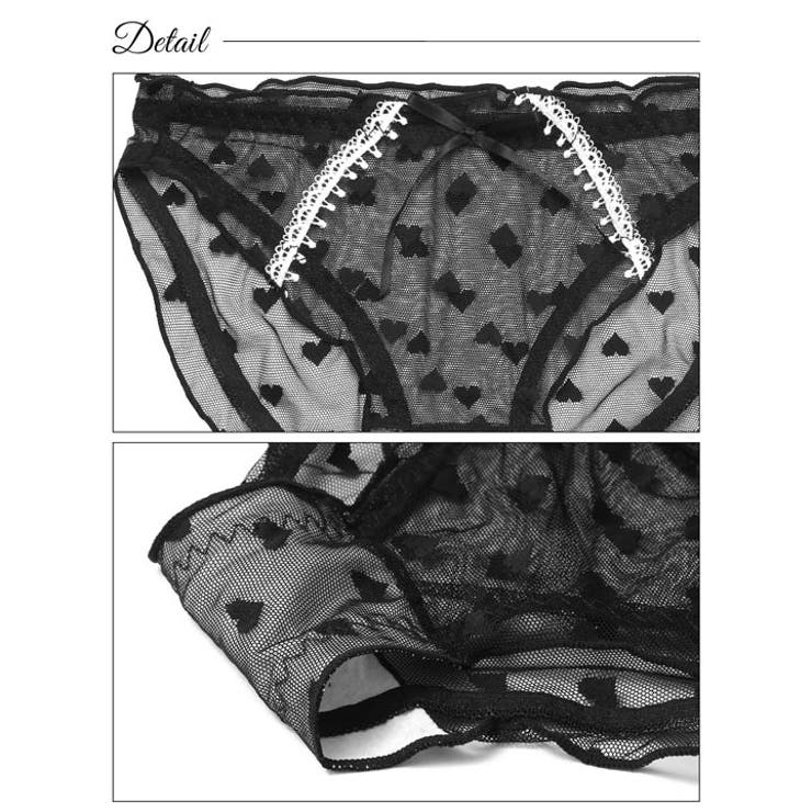 シアーハートケミカルレースフルバックショーツ単品 | Dazzy | 詳細画像7 