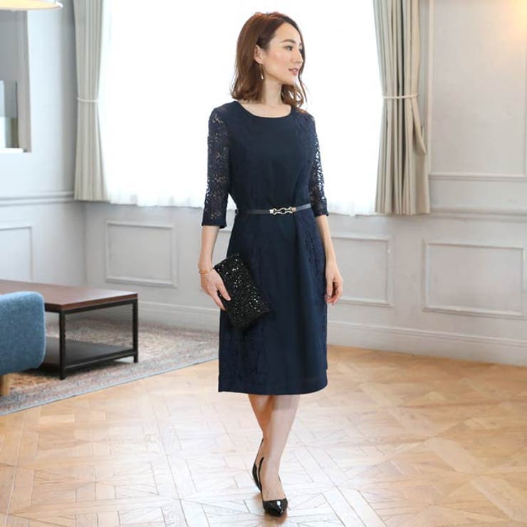 レースサイドスイッチノーブルワンピースドレス | Dazzy | 詳細画像2 