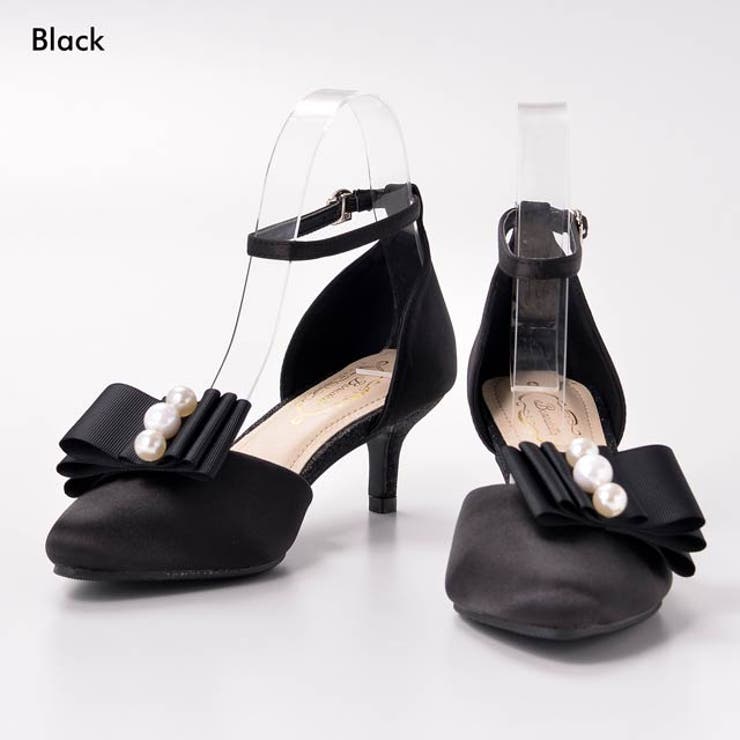 5cmヒール [選べるアンクルストラップ][2way]パールリボンラウンドトゥパ… | Dazzy | 詳細画像10 