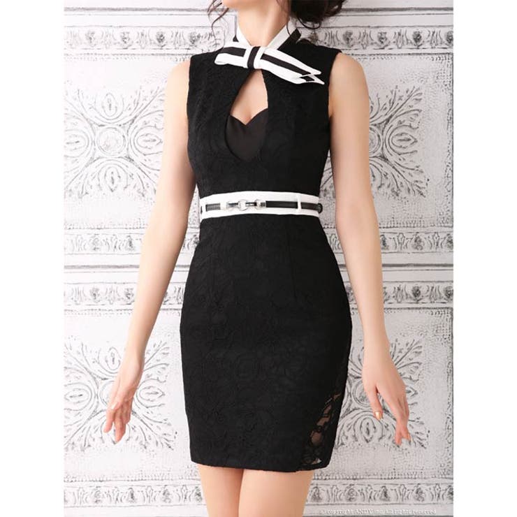 キャバドレス ハイネック ホワイト ブラック imgrc0081338431.jpg