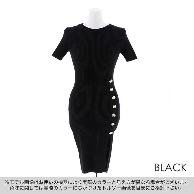 ワンピース スリット入り ゴールド | Dazzy | 詳細画像11 