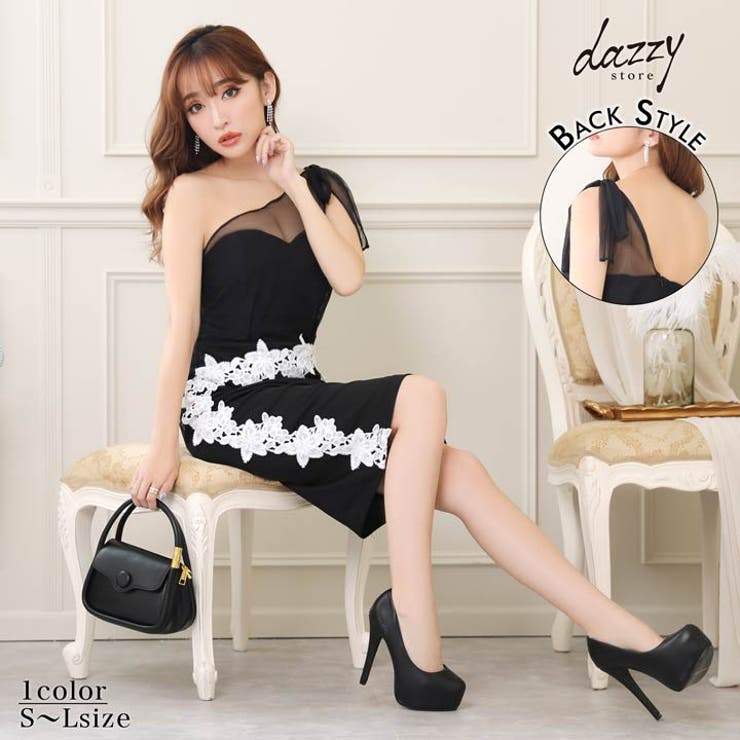 キャバ ドレス フラワー | Dazzy | 詳細画像1