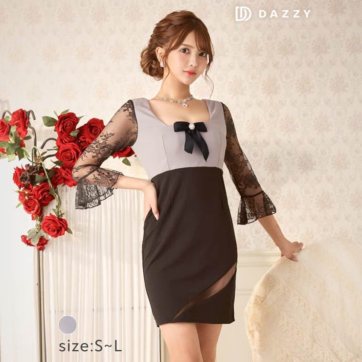 キャバドレス　dazzy store デイジーストア キャバドレス フラワー[品番：DY000030117