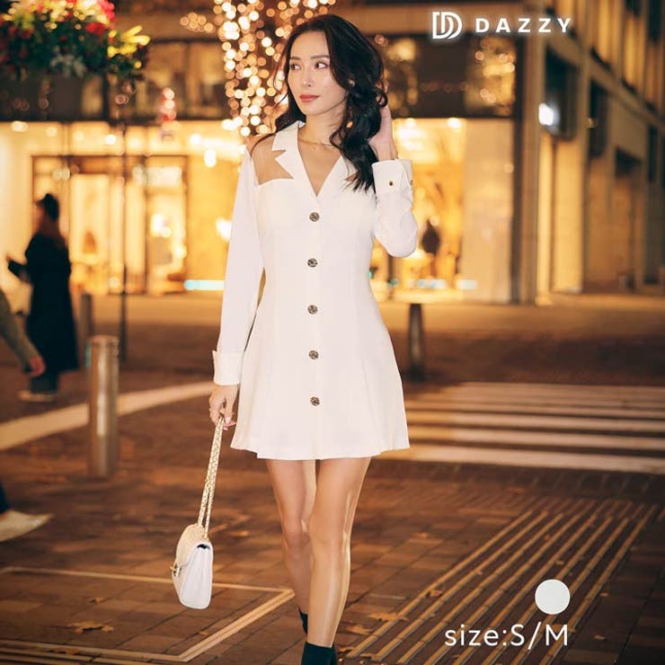 ボタンアクセントワンピース ワンピース フロント ボタン[品番：DY000023563]｜Dazzy
