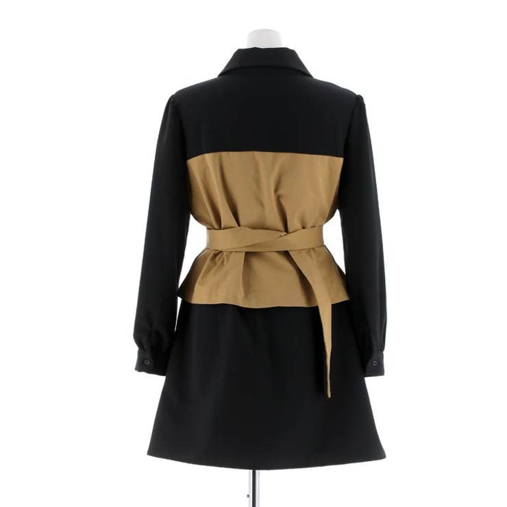 ワンピース バイカラー ベルト付き | Dazzy | 詳細画像13 