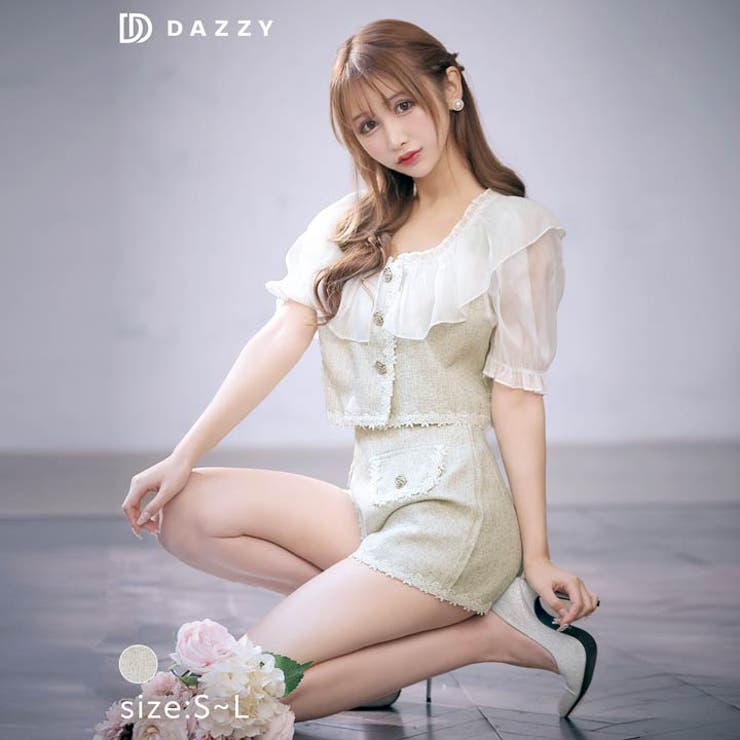 美品✨DY FASHION　３ピースセットアップ　ベージュ48 カジュアルにも セットアップ レディース カジュアル[品番：DY000023567]｜Dazzy