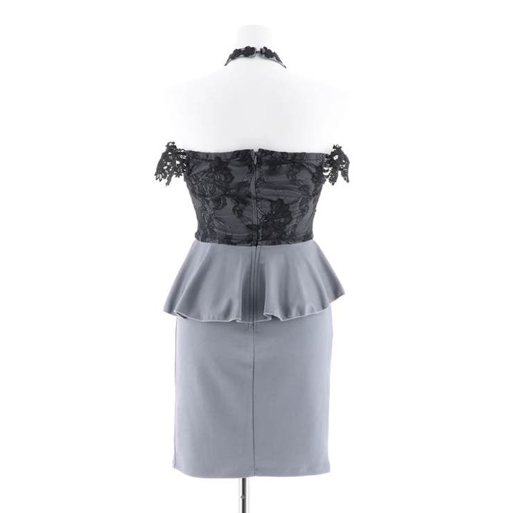 パーティドレス レース バックレス ホルター キャバドレス 3 キャバ ドレス ホルター[品番：DY000025114]｜Dazzy（デイジー