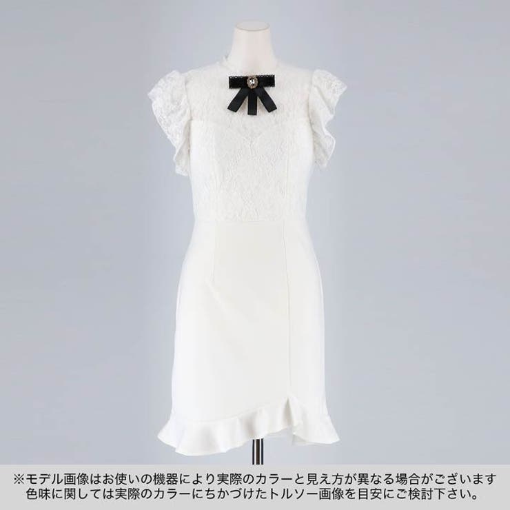 キャバ ドレス フラワーシアー | Dazzy | 詳細画像11 