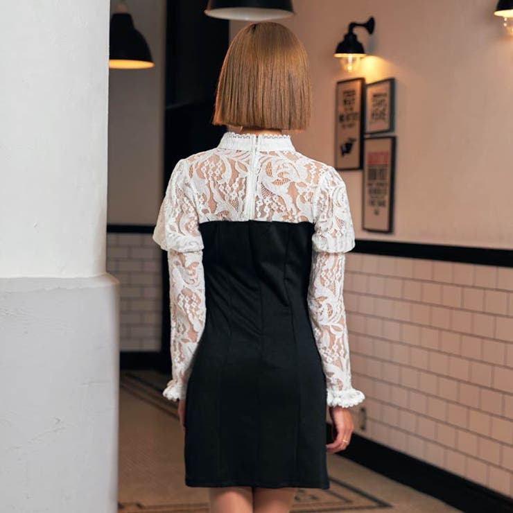 ワンピース レディース カットアウトレース | Dazzy | 詳細画像9 