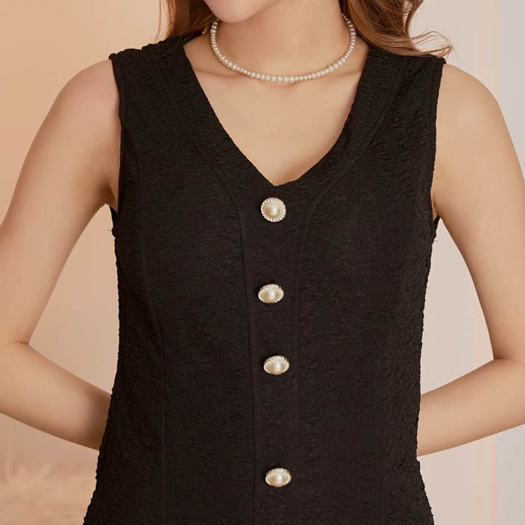 キャバ ドレス ノースリーブフロント | Dazzy | 詳細画像6 