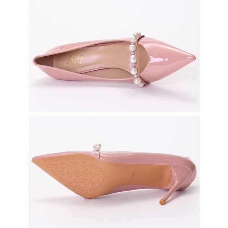パンプス痛くないパールラインビジューポインテッドトゥパンプス|結婚式パンプスレディース歩きやすいヒール厚底疲れないハイヒール春夏シューズ靴女性大人痛くない大きいサイズおしゃれ履きやすいパーティーキャバ