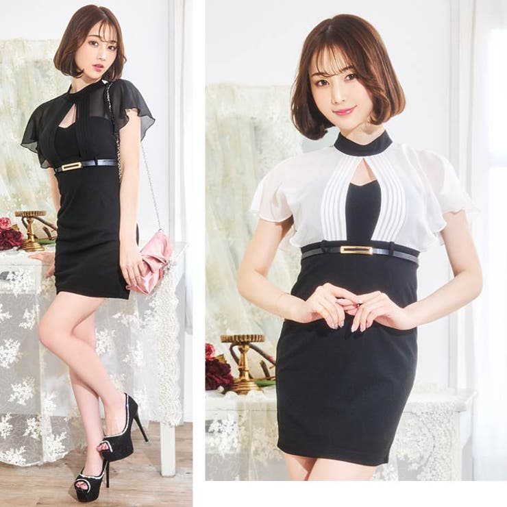 キャバ ドレスハイネック シアー | Dazzy | 詳細画像13 