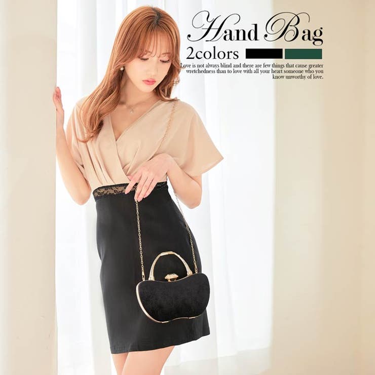 ベロア ハンドル クラッチバッグクラッチバッグ | Dazzy | 詳細画像1 