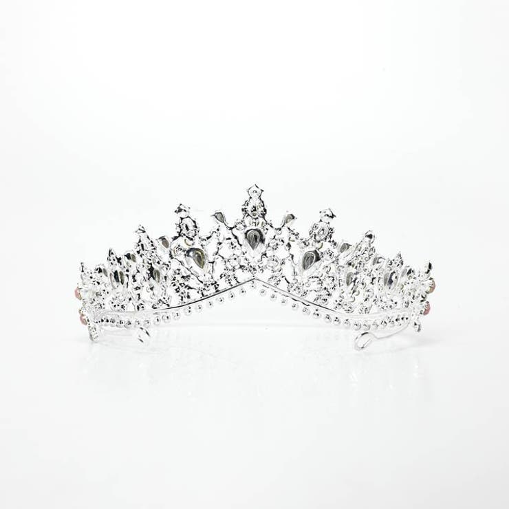 デイジーストアライトピンクシルバーストーンティアラカチューシャレディースアクセサリージュエリーパーティーゴージャス結婚式二次会ウェディング派手かわいいおしゃれ