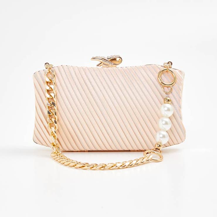 ショルダーバッグ レディースサテンプリーツ アシンメトリー | Dazzy | 詳細画像9 